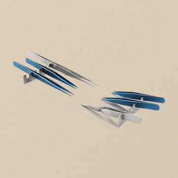 Anti-Magnetic Stainless Steel Tweezers Stand & Parts Tray, 220 x 82 mm | Jewellery Making Tools | Toolsmith Ltd UK