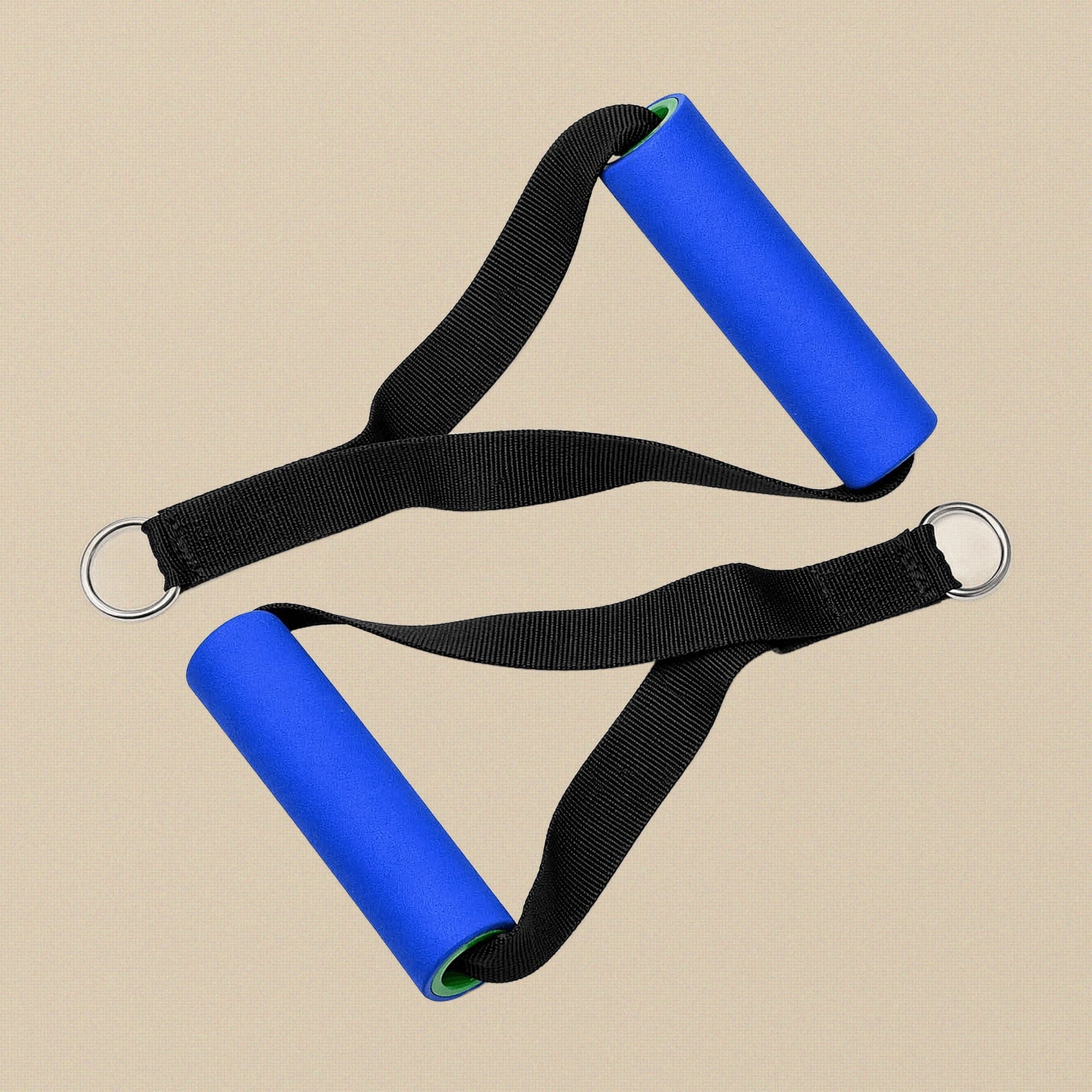 Tricep Rope Cable Attachment Handles, Blue Foam Grip, Pair, for Gym & Resistance Training