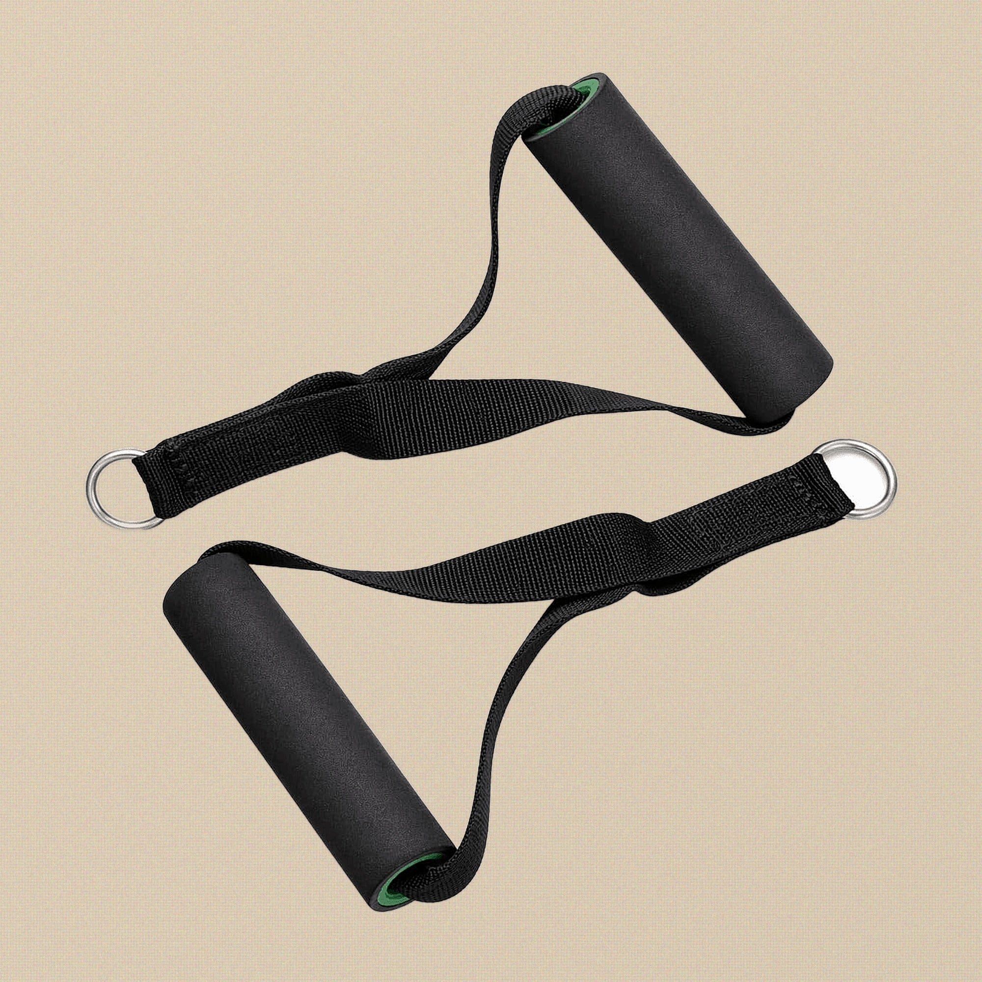 Tricep Rope Cable Attachment Handles, Black Foam Grip, Pair, for Gym & Resistance Training
