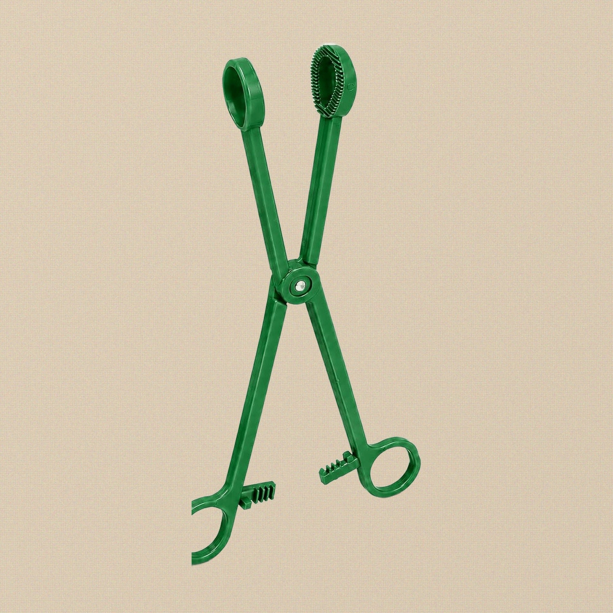 Plastic Sponge Forceps Clamp, Green, Slide-Lock, Multipurpose Surgical & Piercing Tweezers