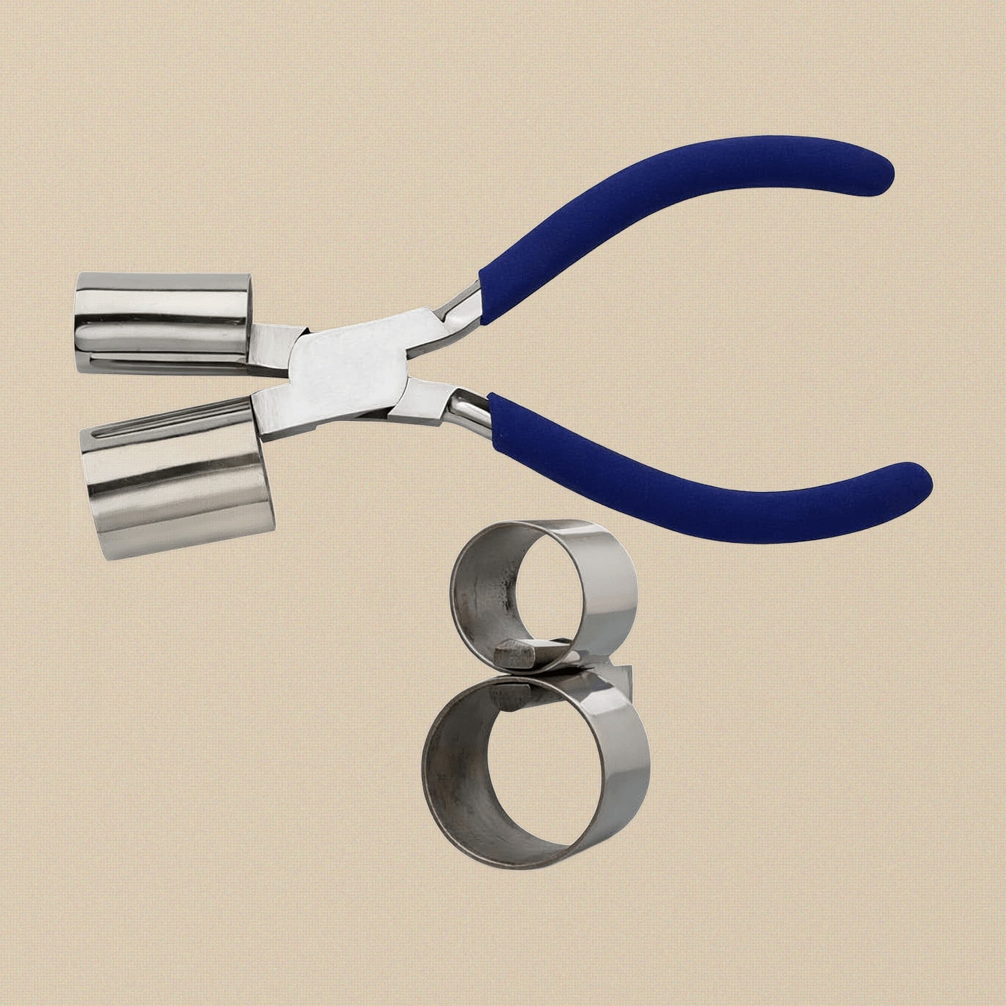 X-Large Double Cylinder Bracelet Bending Pliers, Stainless Steel, 25 mm & 35 mm, for Jewellery Making