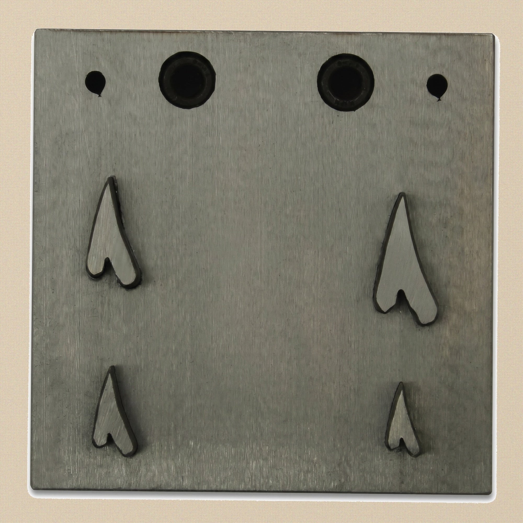 Narrow Heart Steel Disc Cutter Set, 4 Punches, 6-24 mm, Jewellery Making Tool | Disc Cutter Set | Toolsmith Ltd UK
