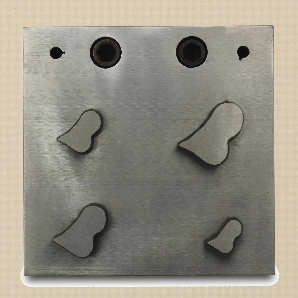 Wide Heart Steel Disc Cutter Set, 4 Punches, 12-22 mm, Jewellery Making Tool | Bench Tools | Toolsmith Ltd UK