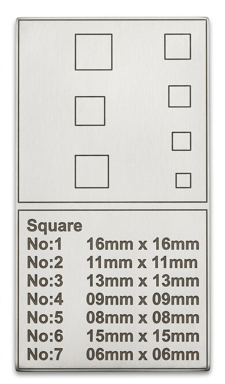 Square Steel Disc Cutter Set, 7 Punches, 6-16 mm, Jewellery Making Tool | Disc Cutter Set | Toolsmith Ltd UK