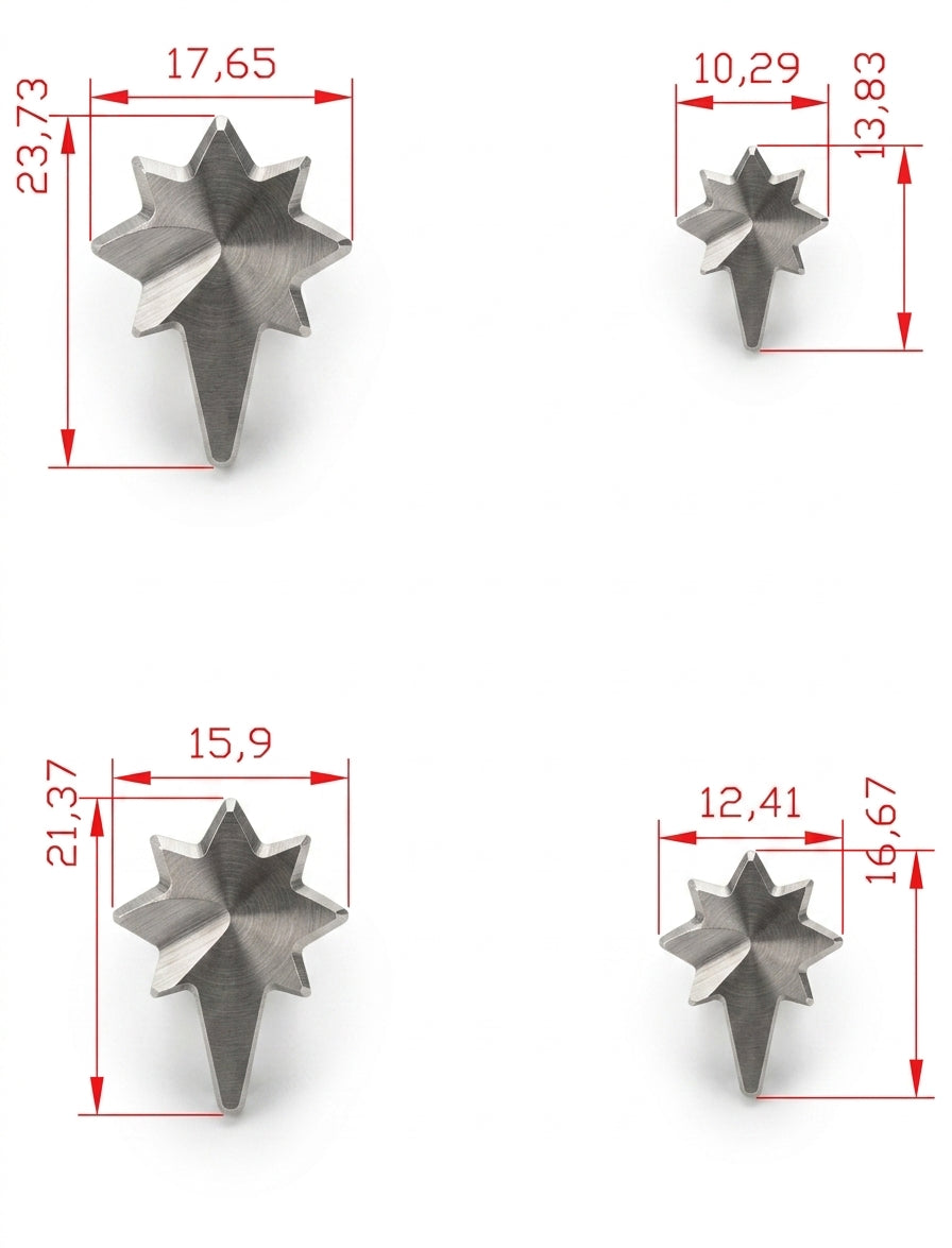 Sparkle Star Steel Disc Cutter Set, 4 Punches, 10-24 mm, Jewellery Making Tool | Disc Cutter Set | Toolsmith Ltd UK