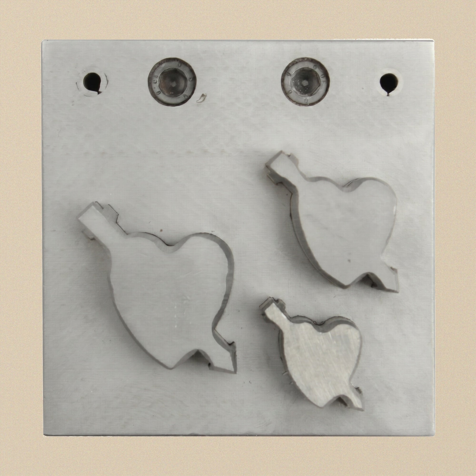 Heart with Arrow Steel Disc Cutter Set, 3 Punches, 21-35 mm, Jewellery Making Tool | Disc Cutter Set | Toolsmith Ltd UK