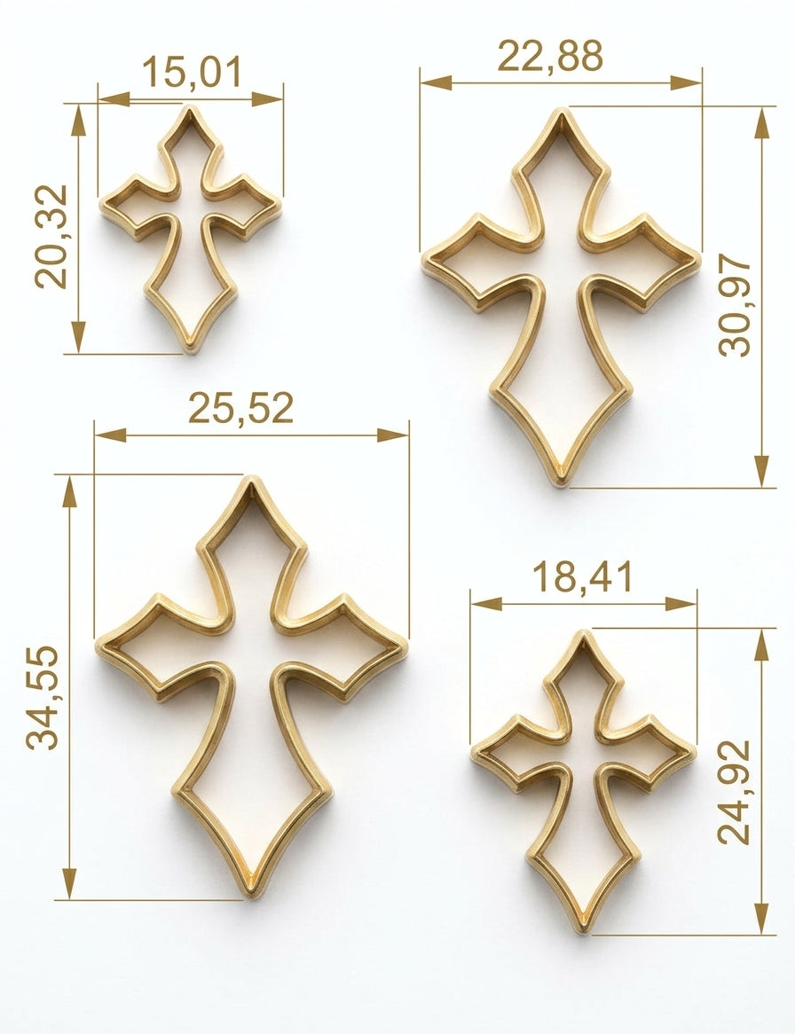 Gothic Cross Steel Disc Cutter Set, 4 Punches, 15-35 mm, Jewellery Making Tool | Bench Tools | Toolsmith Ltd UK