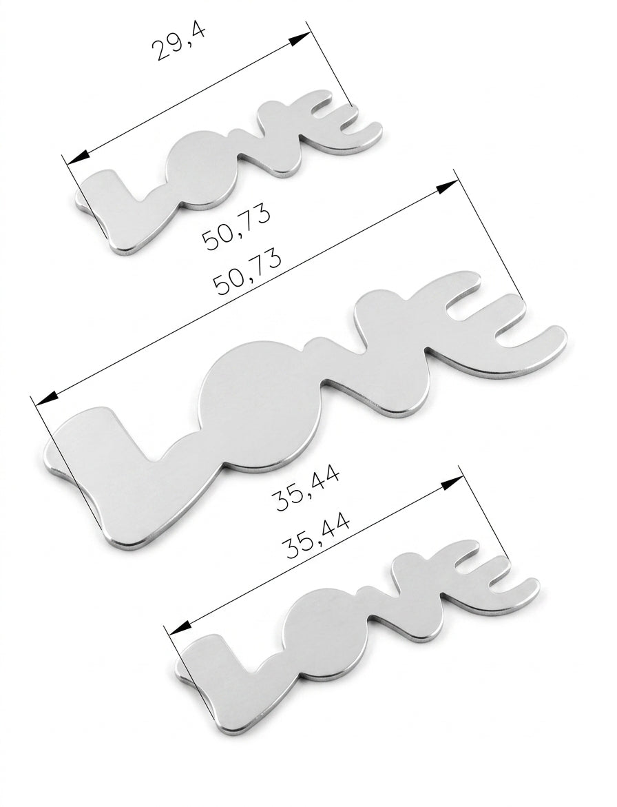 LOVE Word Steel Disc Cutter Set, 3 Punches, 29-36 mm, Jewellery Making Tool | Disc Cutter Set | Toolsmith Ltd UK