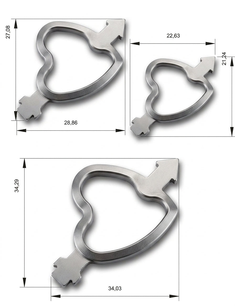 Heart with Arrow Steel Disc Cutter Set, 3 Punches, 21-35 mm, Jewellery Making Tool | Disc Cutter Set | Toolsmith Ltd UK