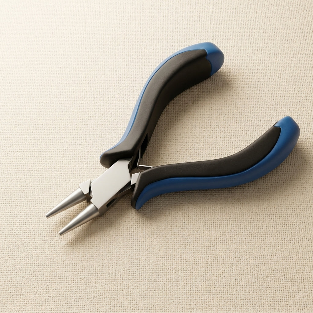 Ergonomic Round Nose Pliers, Double Nylon Jaw, Premium Stainless Steel, 5 Inch, Jewellery Beading Wire Wrapping Crafts Tool | Jewellery Making Tools | Toolsmith Ltd UK