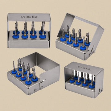 8-Piece Dental Trephine Bur Drill Set (2mm to 5.5mm) in Stainless Steel Holder | Dental Instruments | Toolsmith Ltd UK