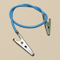 Dental Bib Holder with 16-inch Silicone Chain and Steel Crocodile Clips — Light Blue