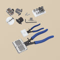 Link Forming Pliers Set with Round Steel Pegs, Perforated Jaw Plate and Peg Selection, 15 cm, for Uniform Loops and Chain Links | Jewellery Making Tools | Toolsmith Ltd UK