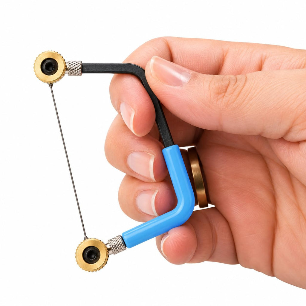Miniature Jewellers Saw Frame, Blue and Black, 38 x 32 mm Frame with Brass Thumb Nuts, for Fine Piercing Work | Jewellery Making Tools | Toolsmith Ltd UK