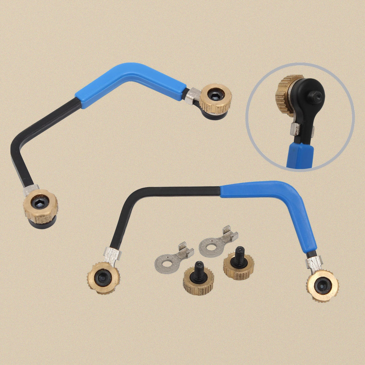 Miniature Jewellers Saw Frame, Blue and Black, 38 x 32 mm Frame with Brass Thumb Nuts, for Fine Piercing Work | Jewellery Making Tools | Toolsmith Ltd UK