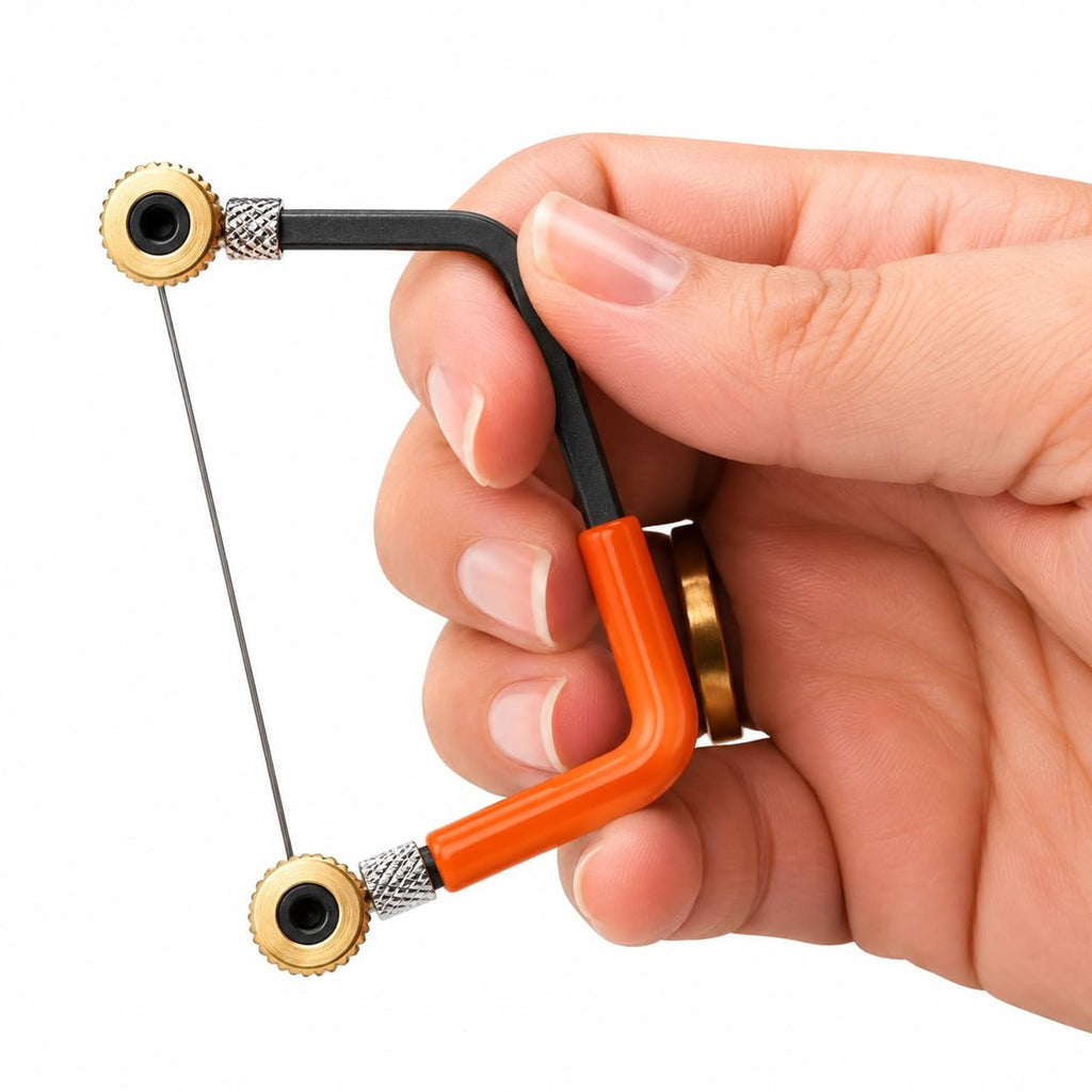 Miniature Jewellers Saw Frame, Orange and Black, 38 x 32 mm Frame with Brass Thumb Nuts, for Fine Piercing Work | Jewellery Making Tools | Toolsmith Ltd UK
