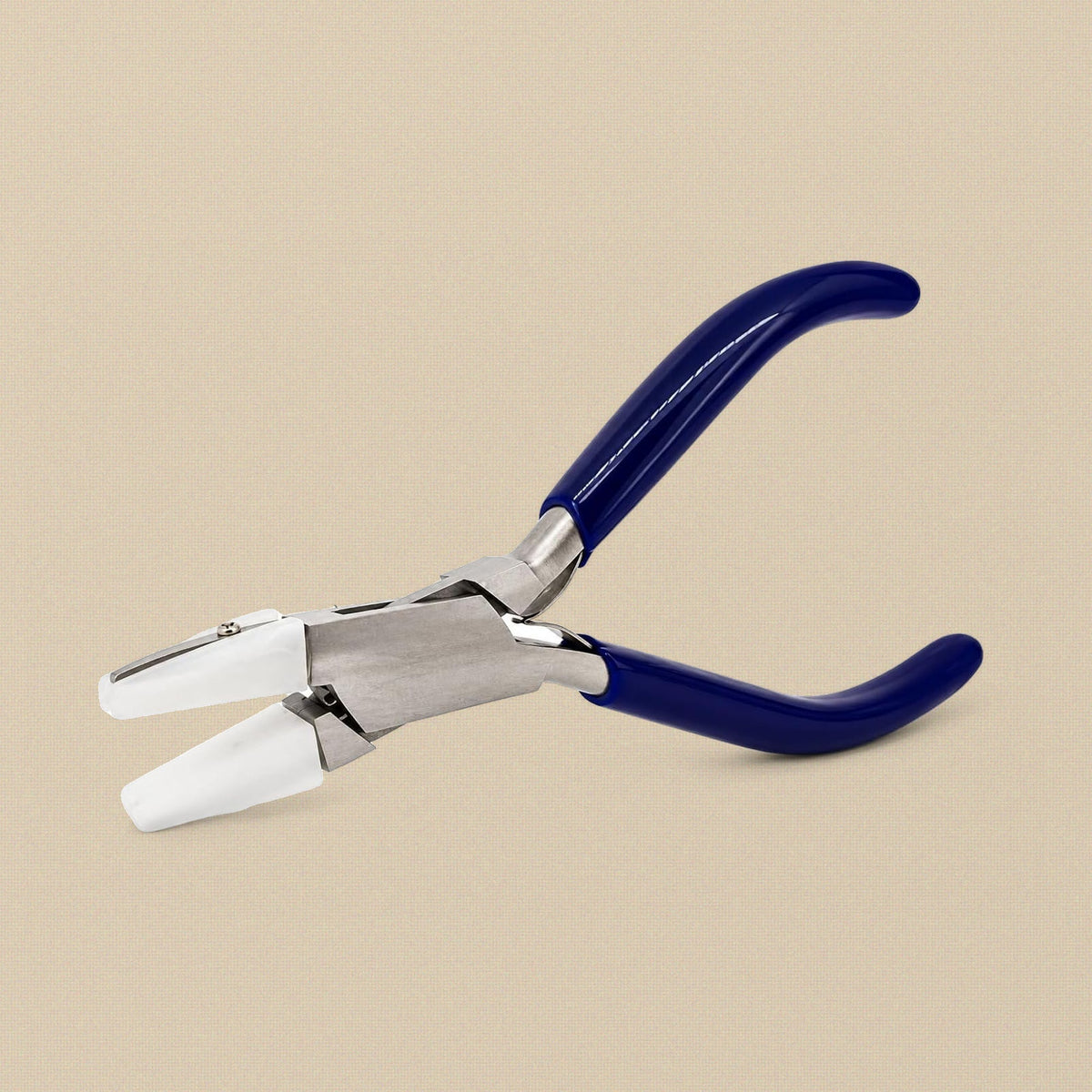 Nylon Jaw Chain Nose Pliers, 5 Inch, Stainless Steel with Blue PVC Grips, Non-Marring for Jewellery and Opticians | Jewellery Making Tools | Toolsmith Ltd UK