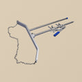 Full view of the 66-inch veterinary calf puller jack, assembled and ready for use.