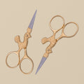 Gold-plated hen-shaped embroidery scissors, 3.5-inch, shown closed on a white background.
