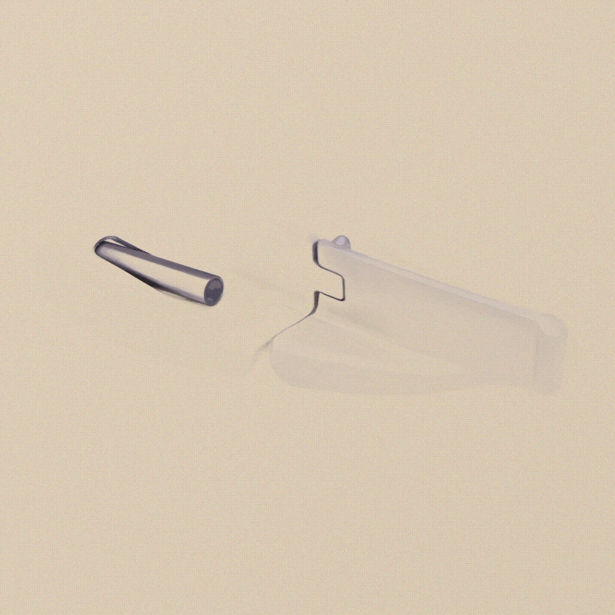 View of the laryngoscope handle showing the textured grip and battery compartment base.