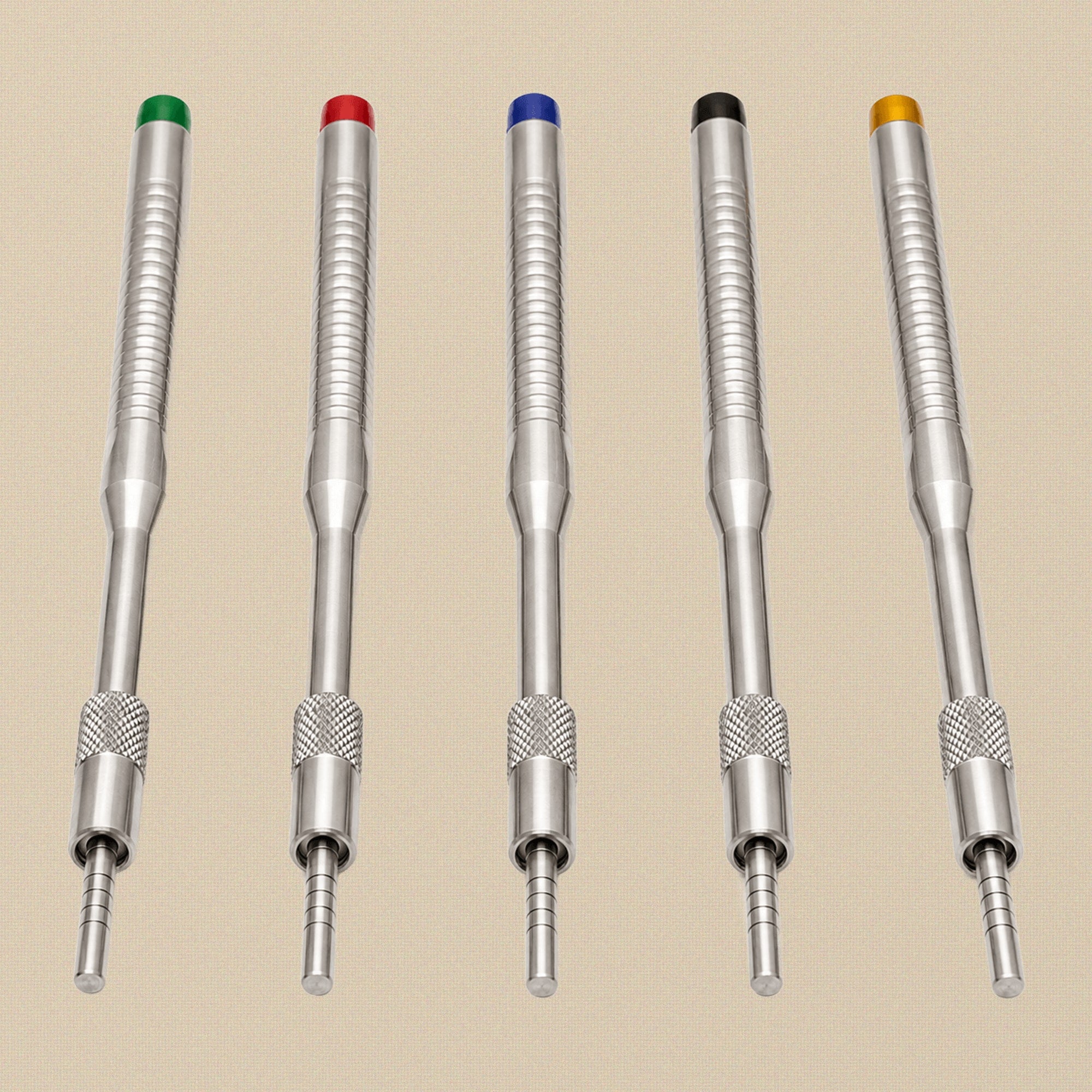10-Piece Sinus Lift Osteotome Set with Straight and Offset Concave Tips in Leather Case