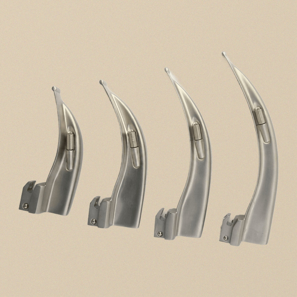 Macintosh Conventional Laryngoscope Set — 4 Curved Blades | Surgical Instrument | Toolsmith Ltd UK