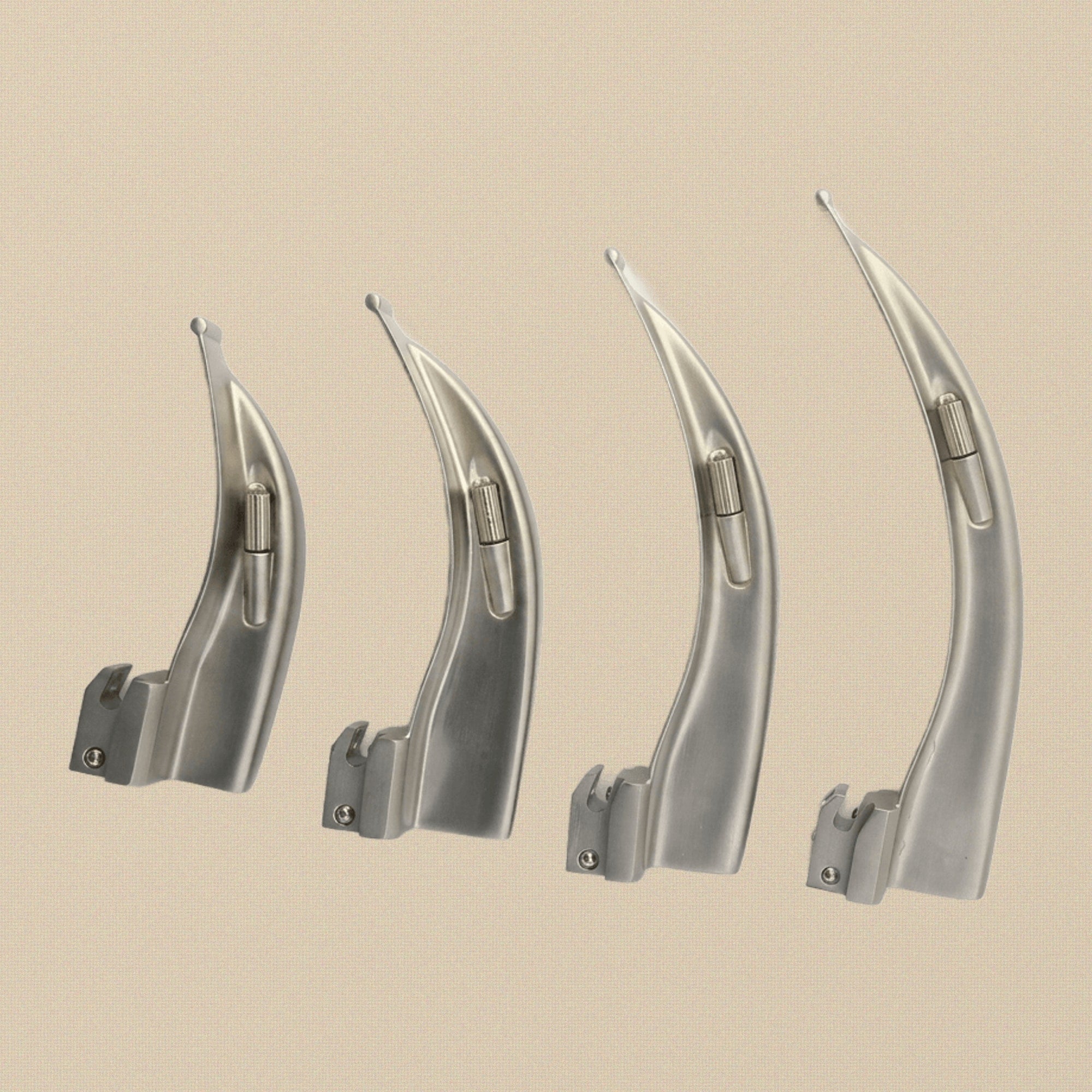 Macintosh Conventional Laryngoscope Set — 4 Curved Blades | Surgical Instrument | Toolsmith Ltd UK