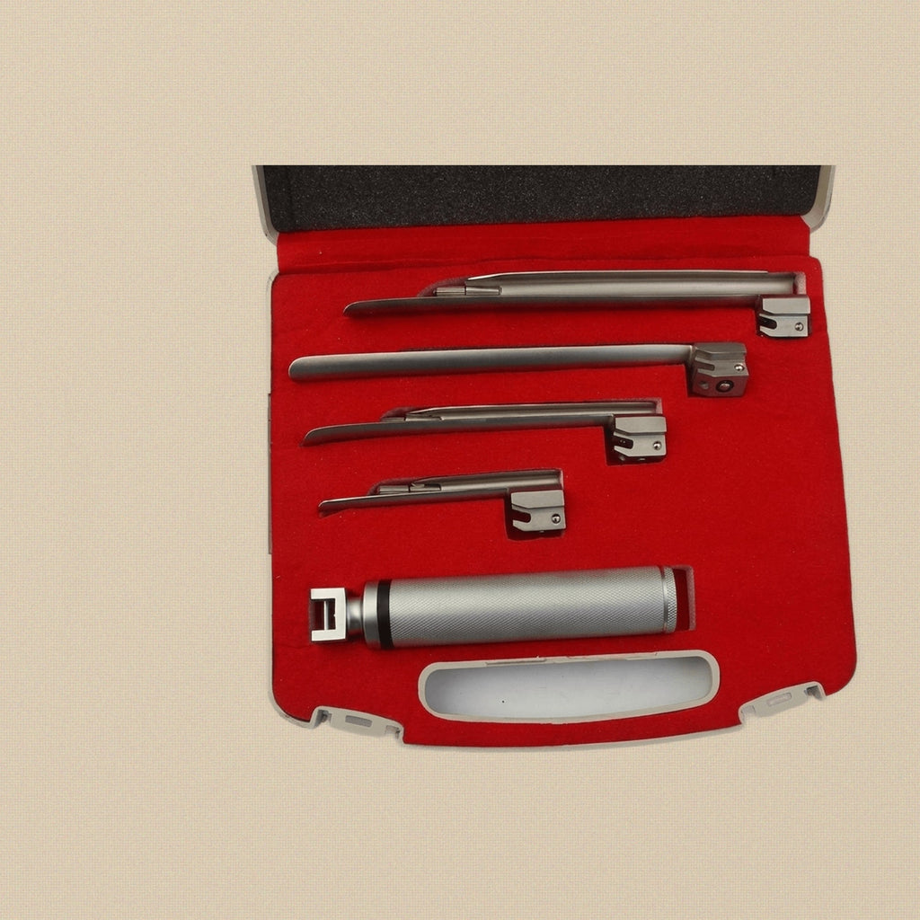 Miller Conventional Laryngoscope Set — 4 Straight Blades | Surgical Instrument | Toolsmith Ltd UK
