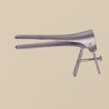 Surgical steel duckbill veterinary speculum for sheep, lambs, and goats.