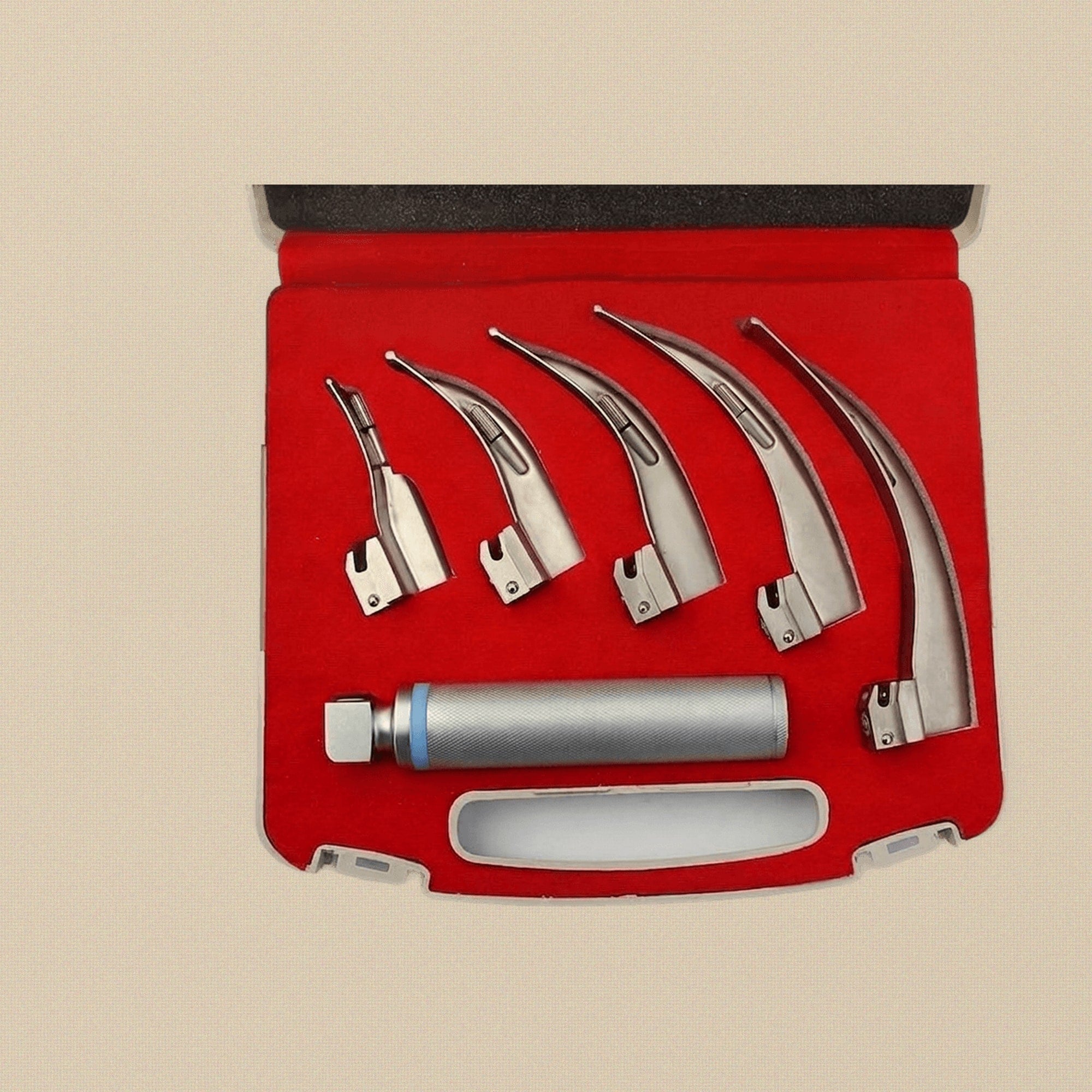 Macintosh Conventional Laryngoscope Set — 5 Curved Blades | Laryngoscope Set | Toolsmith Ltd UK