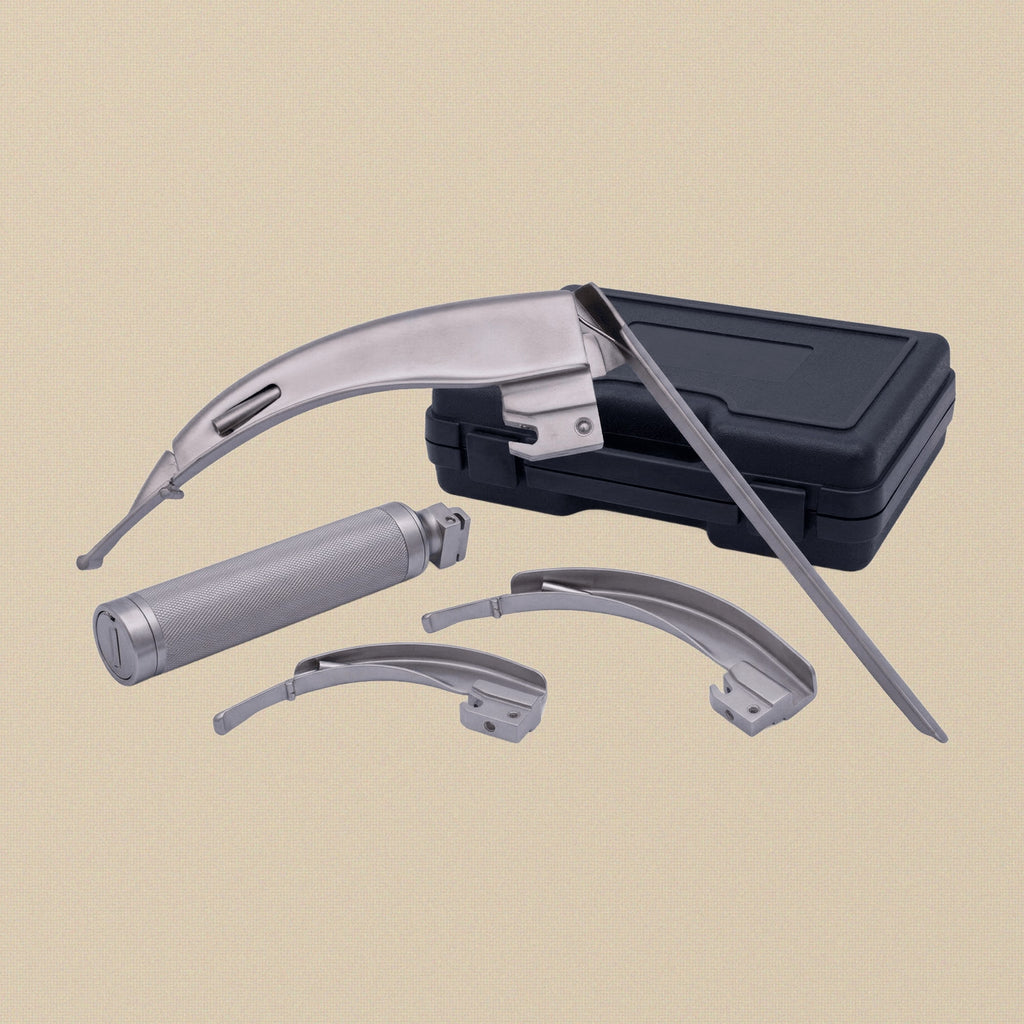 Macintosh LED Fibre-Optic Laryngoscope — Flexible Tip, 3 Blades (No. 2/3/4) | Surgical Instrument | Toolsmith Ltd UK