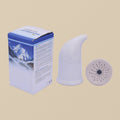 Ceramic Himalayan salt pipe inhaler on a white background.