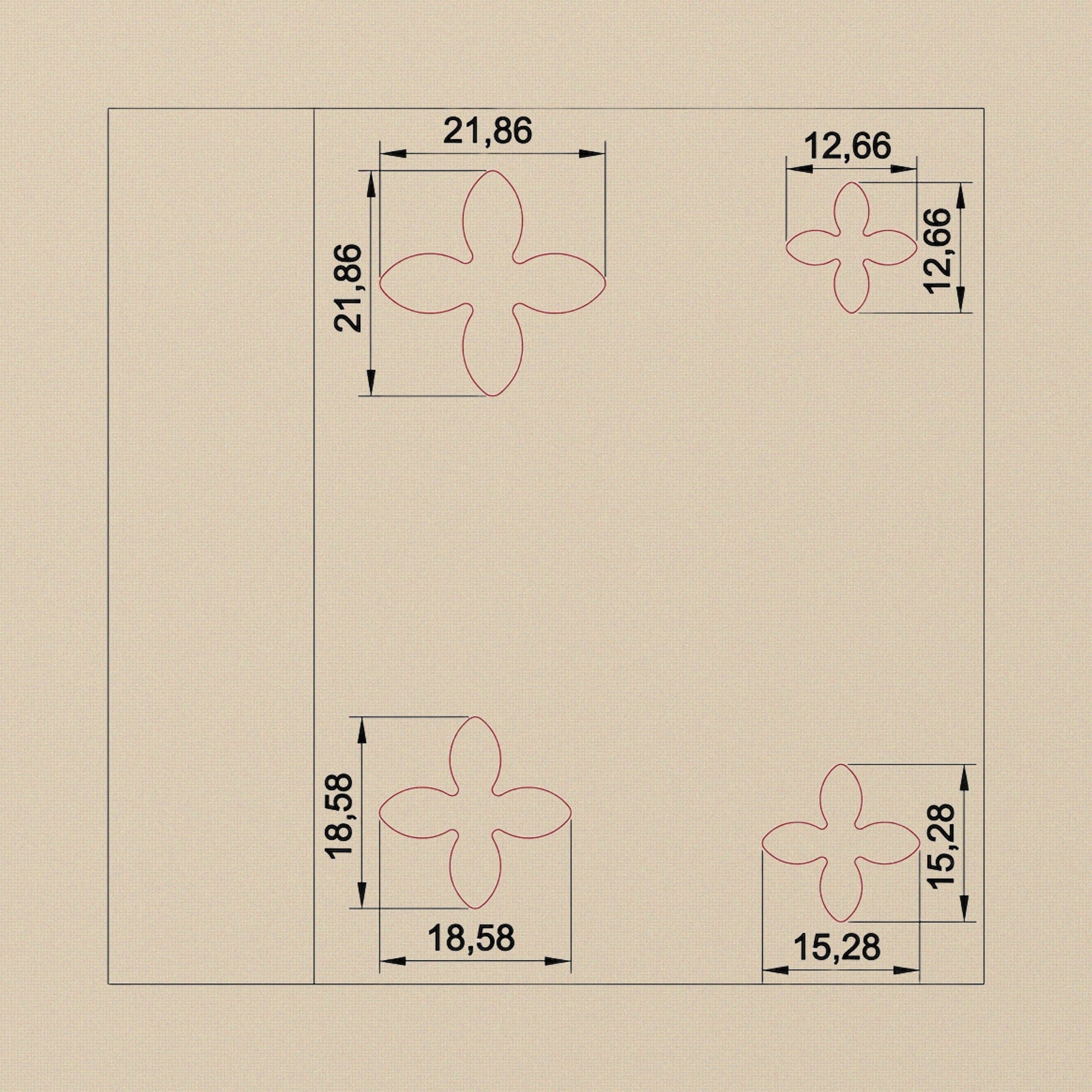 4 Petal Flower Shape, Steel Disc Cutter Set, Jewellery Forming and Stamping Blanks | Jewellery Making Tools | Toolsmith Ltd UK