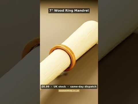 7" Wood Ring Mandrel, Tapered Jewellery Ring Holder Stick for Polishing and Grinding