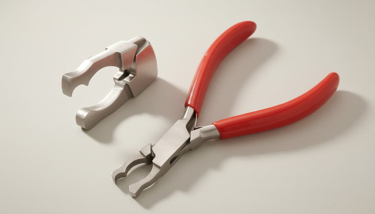 Special Prong Lifting Pliers, 130mm Length, 5.3mm Jaw Length, PVC Handles | Jewellery Making Tools | Toolsmith Ltd UK