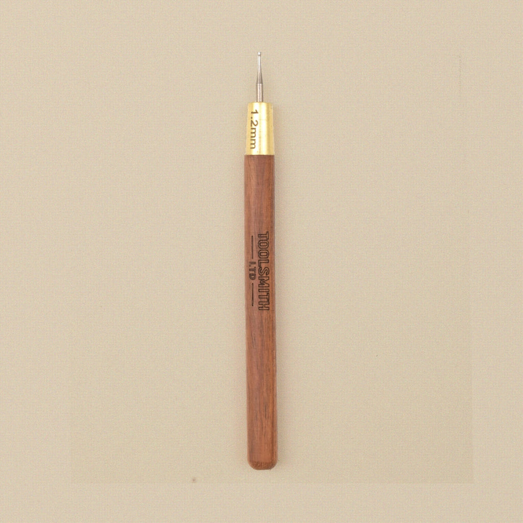 Wire rounder with 1.2 mm cup bur and wooden handle, 5.25 inch