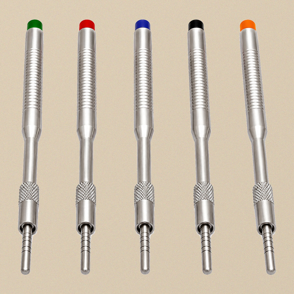 Dental Sinus Lift Osteotome Set: 10 Straight & Offset Convex Instruments in Leather Pouch