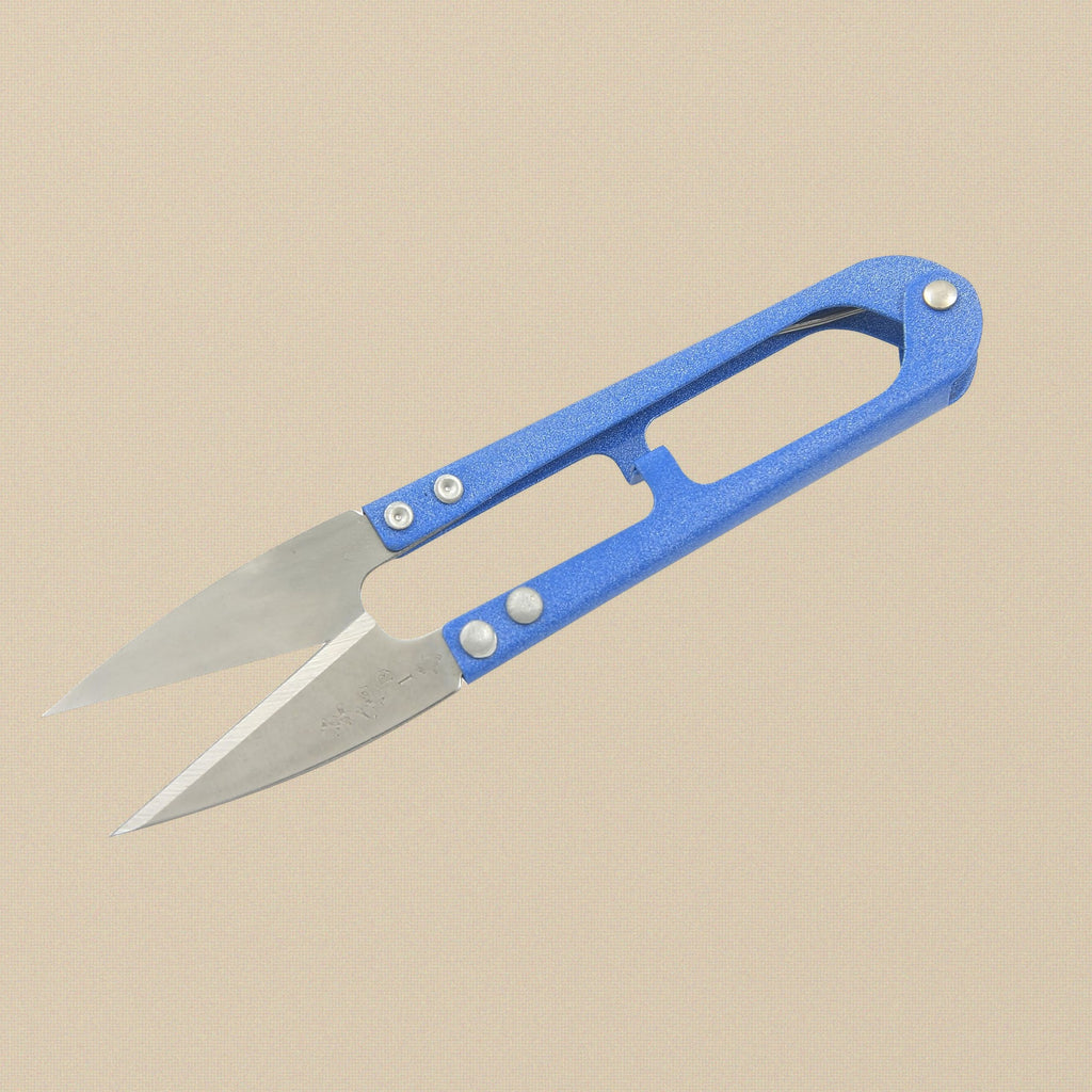 Thread Clippers, 4.5 Inch Spring Snips with Fine Pointed Blades, Blue and Silver Stainless Steel, for Sewing and Beading | Jewellery Making Tools | Toolsmith Ltd UK