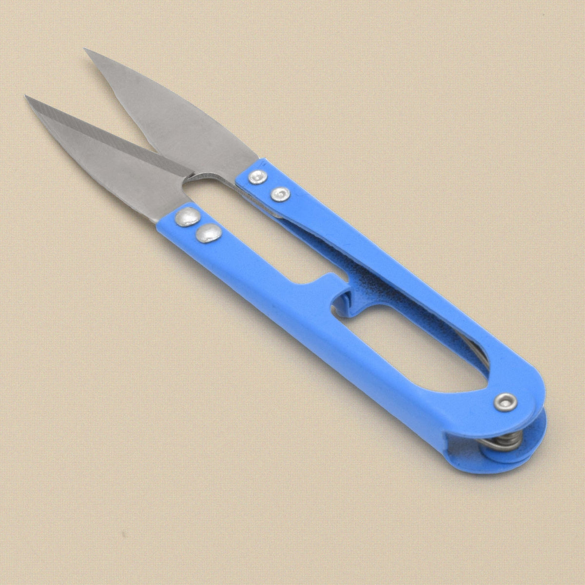 Thread Clippers, 4.5 Inch Spring Snips with Fine Pointed Blades, Blue and Silver Stainless Steel, for Sewing and Beading | Jewellery Making Tools | Toolsmith Ltd UK