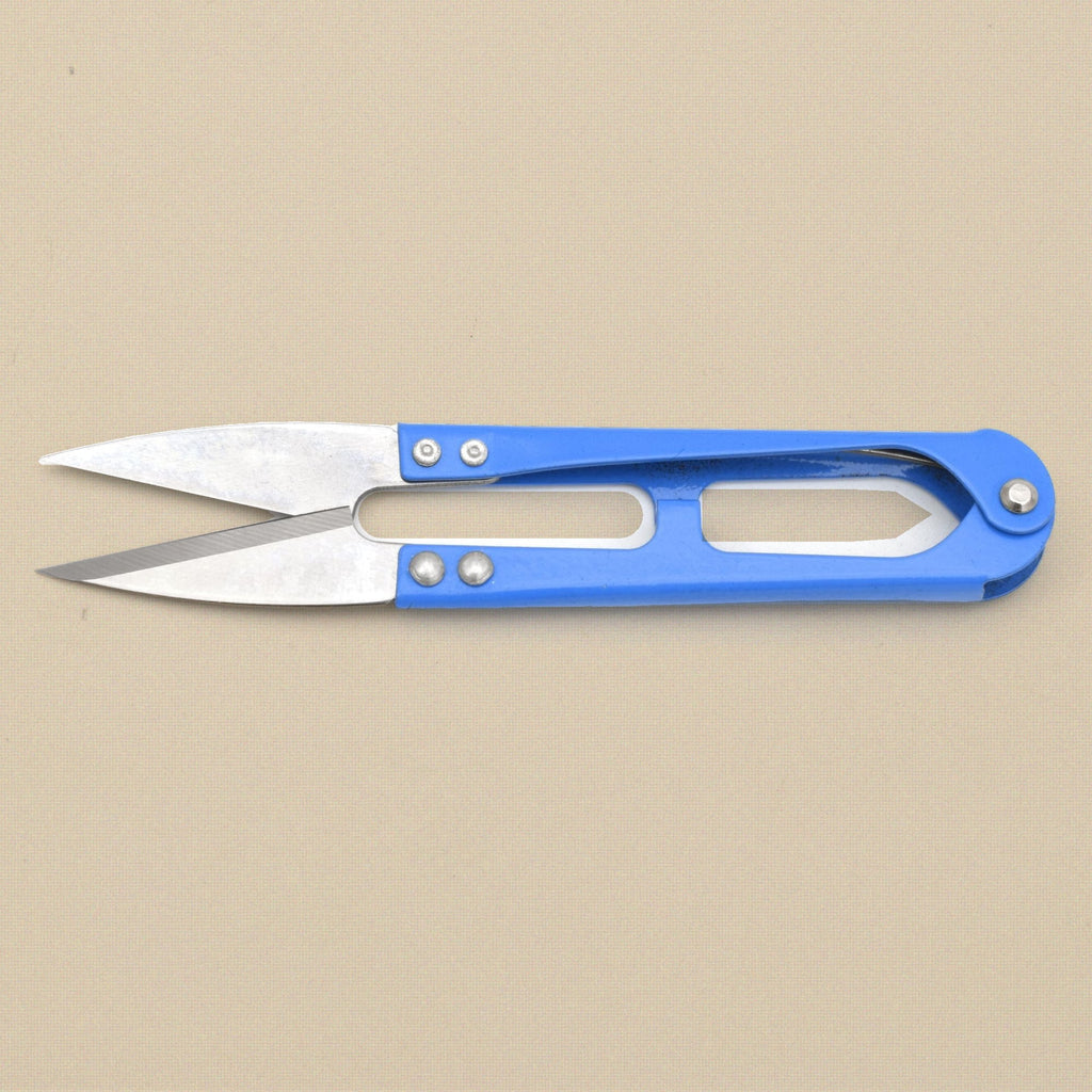 Thread Clippers, 4.5 Inch Spring Snips with Fine Pointed Blades, Blue and Silver Stainless Steel, for Sewing and Beading | Jewellery Making Tools | Toolsmith Ltd UK