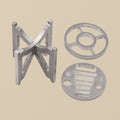 Titanium TI-Quad soldering stand with its two perforated discs