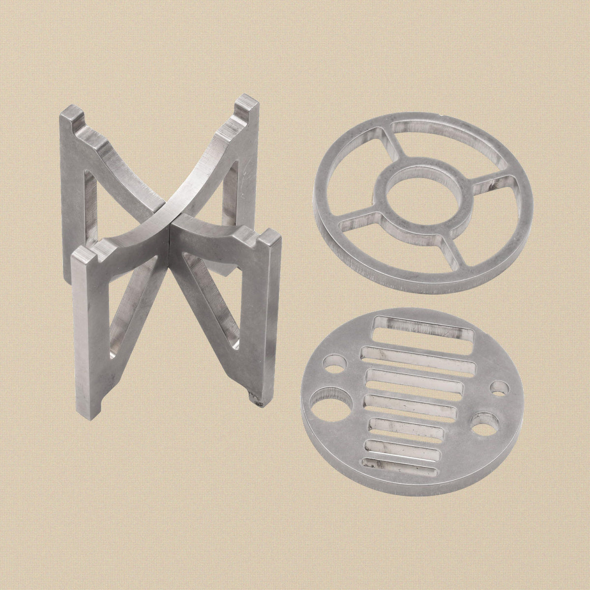 Titanium TI-Quad soldering stand with its two perforated discs