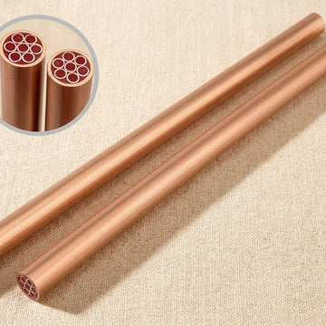 Circle Pattern Mosaic Pin, 6.5mm Diameter, Brass and Copper | Knife Making Supplies | Toolsmith Ltd UK
