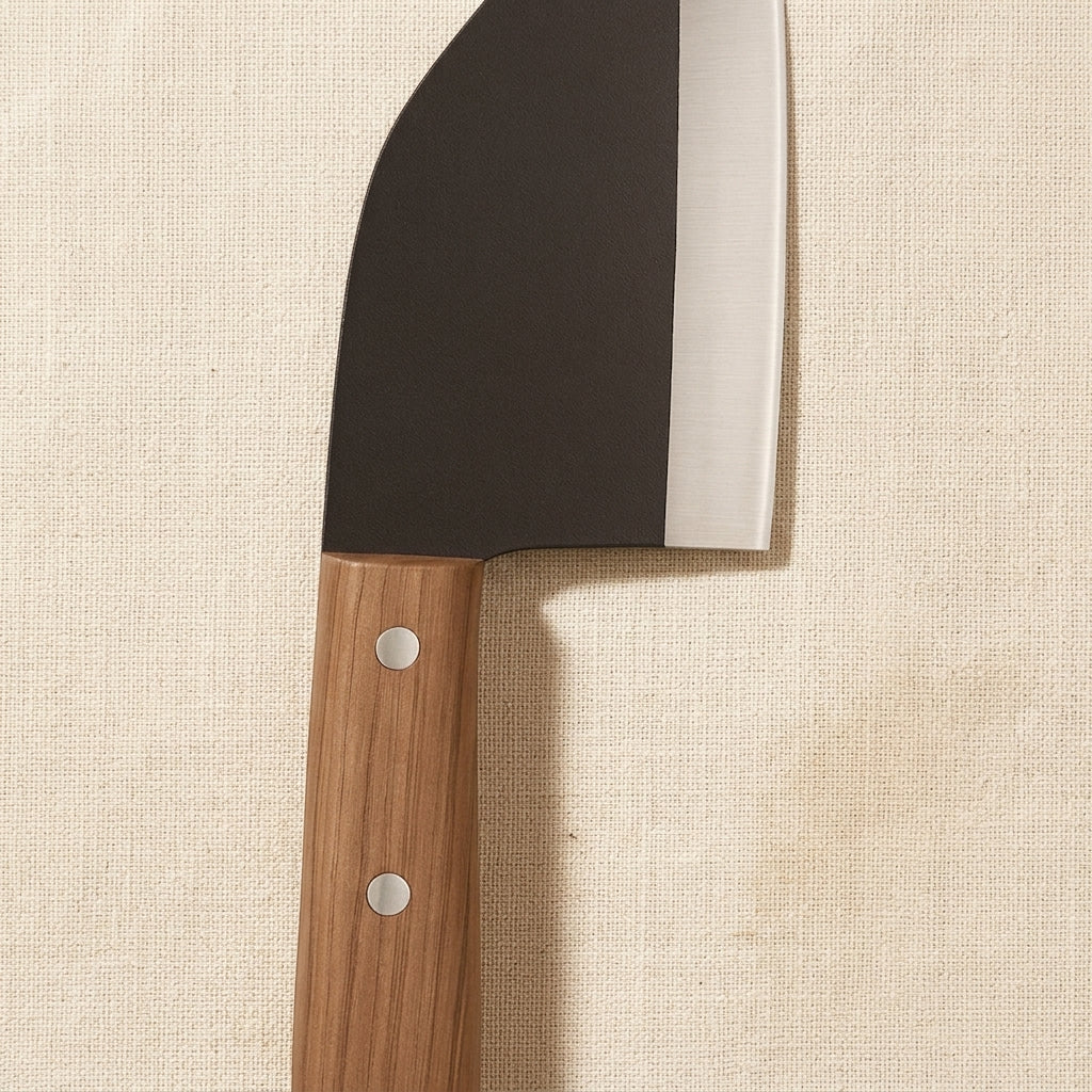 D2 Steel Cleaver Chopper, 16.3 cm Blade, with Wenge Wood Handle and Leather Sheath | Cleaver | Toolsmith Ltd UK