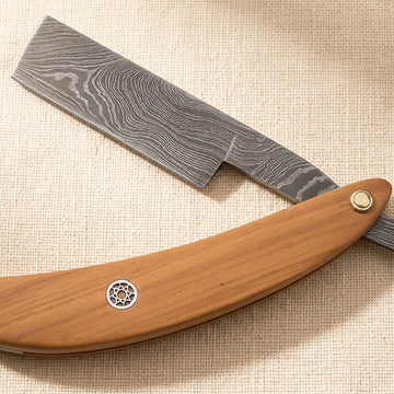 Damascus Steel Straight Razor with 70 mm 1095/15n20 Blade | Straight Razor | Toolsmith Ltd UK