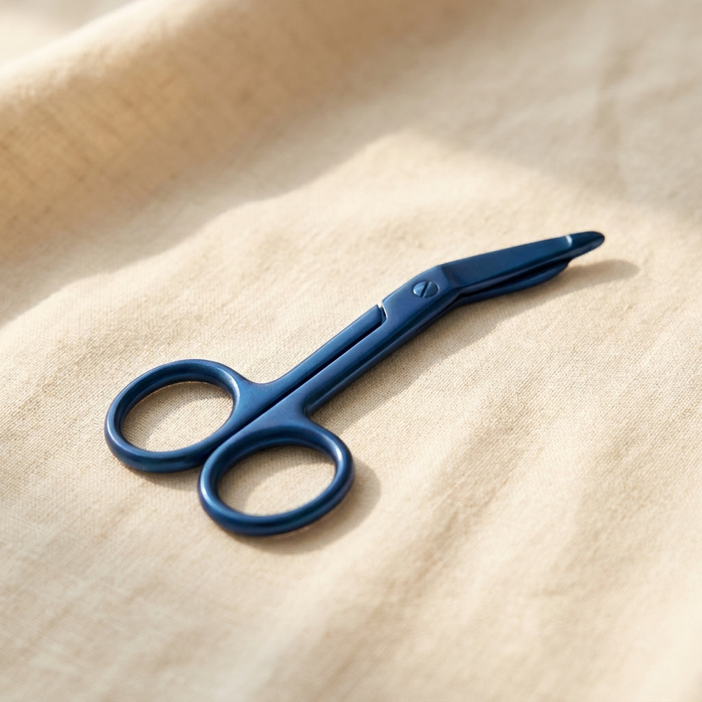 Blue Lister Bandage Scissors, Stainless Steel, 3.5 Inch, First Aid, Straight Blade, Ambidextrous | Surgical Instruments | Toolsmith Ltd UK
