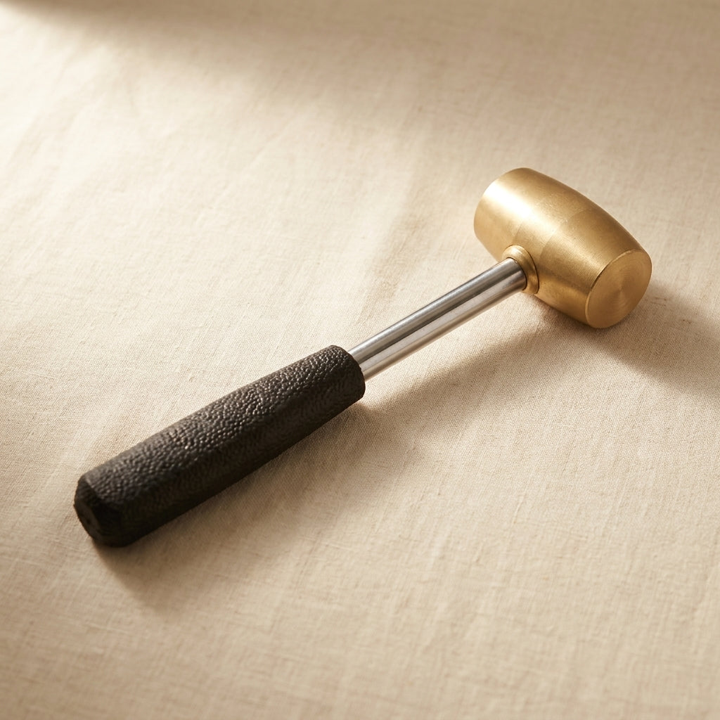 Heavy Duty Brass Hammer Mallet with Steel Handle, 2 LB, Jewellers Silversmith Dapping Tool | Jewellery Making Tools | Toolsmith Ltd UK