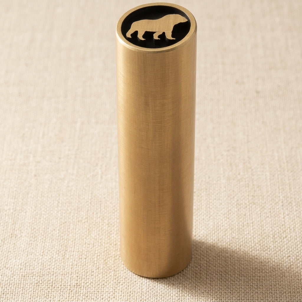 Mosaic Pin, 2 Inch (50mm), 8mm Diameter, Brass and Copper Lion Pattern | Mosaic Pin | Toolsmith Ltd UK