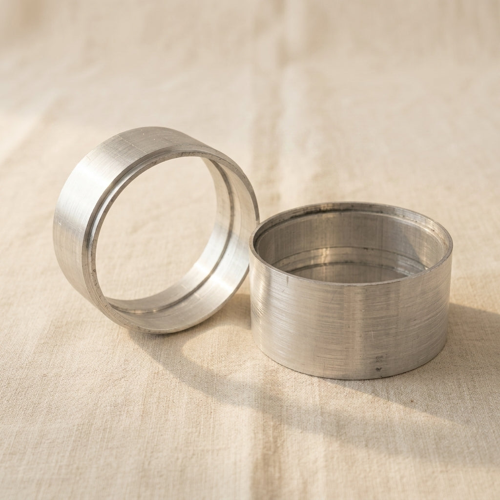 100mm x 100mm Aluminium Sand Casting Mould Rings, 2-Part Set, for Delft Clay and Peterobond | Jewellery Making Tools | Toolsmith Ltd UK