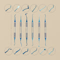 Set of 6 Double-Ended Sculpting Tools, Titanium-Coated for Non-Stick Application | Sculpting Tool Set | Toolsmith Ltd UK